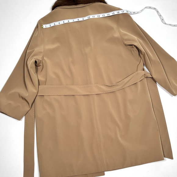 Casey Park genuine mink color trench coat jacket - Picture 7 of 12